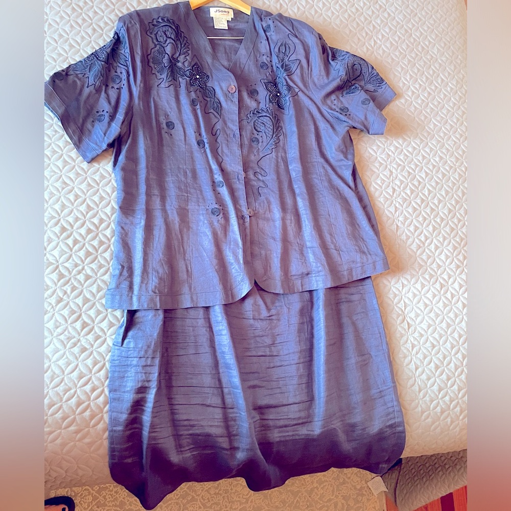 Linen Skirt Set